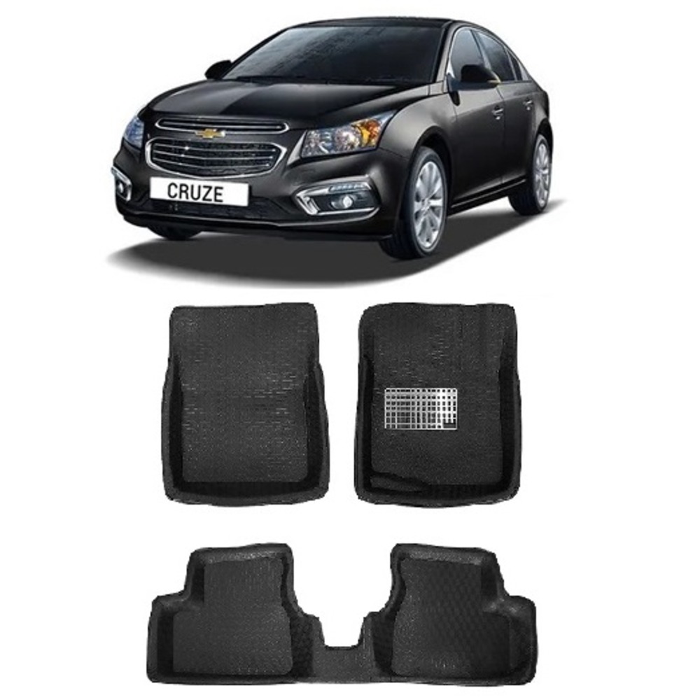 4.5D Car Floor Foot Tray Mats for Cruze  - Black